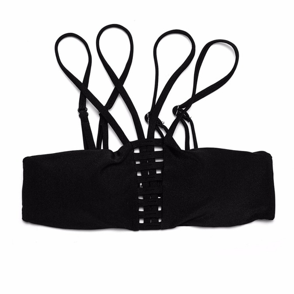 Sexy Black High Waist Swimsuit Halter Bikini NEW! - Picture 3 of 7
